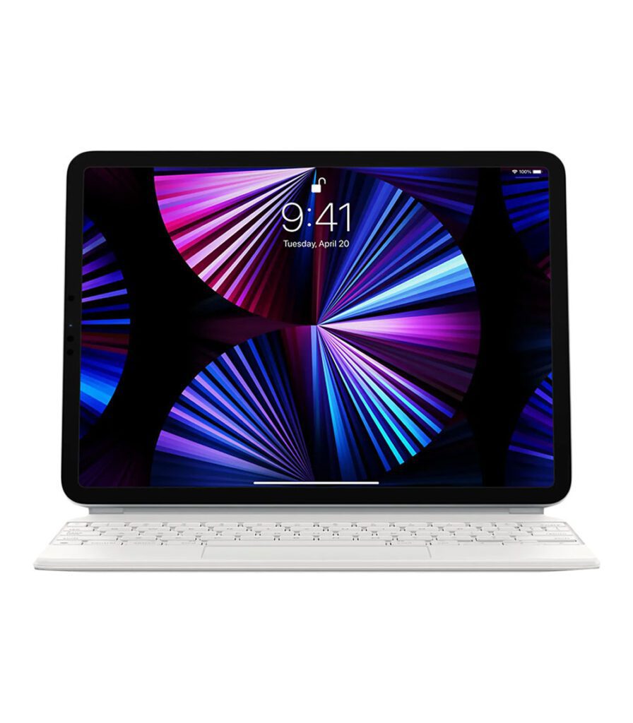 Magic Bluetooth Keyboard for iPad Pro 11-inch (4th Gen), iPad Air (5th Gen) with Touchpad (Multi Touch Gestures, Black) - White