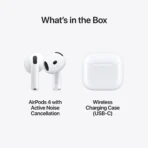 AirPods 4 with Active Noise Cancellation (Wireless Charging, USB-C, White)
